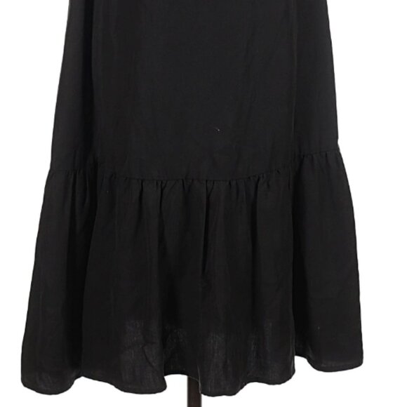 ASTR The Label Black Cap-Sleeve Flare Tea-length Dress - Picture 2 of 5